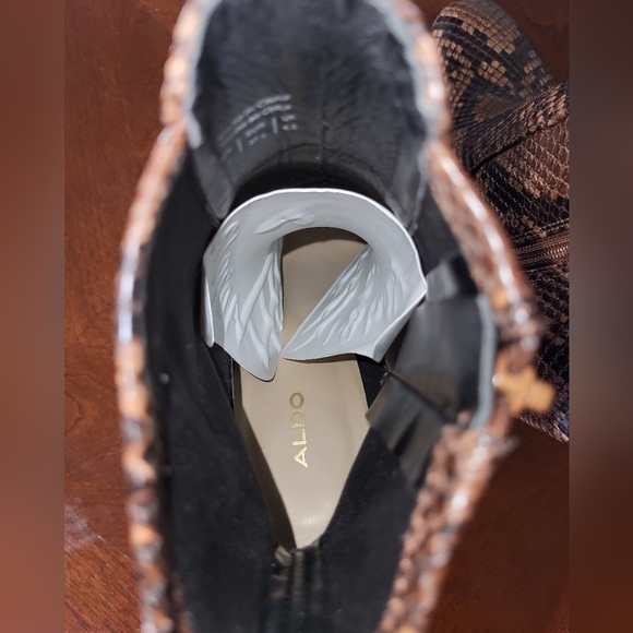 ALDO Aurella Booties in Brown Snake Print Size 7 - Picture 6 of 8